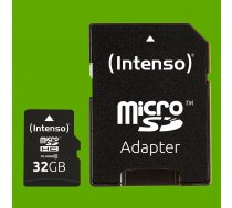 32GB Meža | Medību kameras Atmiņas karte MICRO SD ar SD adapteri, SDHC, CLASS 10 | Intenso