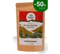 ORGANIC INDIA BLACK PEPPER POWDER 100g AKCIJA -50%