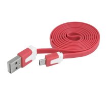 USB - Micro USB datu pārraides un lādēšanas kabelis 1m sarkans  LX8396