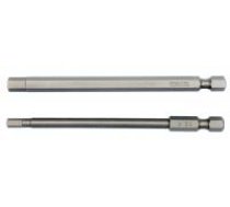 YATO Uzgaļu komplekts S 1/4', 2 gb - HEX TAMPERPROOF: 4X100 mm; 6X100 mm 1/4' HEX DRIVE 2pcs1_4calaAISI_S2length (mm) 100hex size (mm) 4; 6