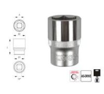 YATO Uzmaucamā seškanšu galviņa,CrV,1/2 16mm 16 mm