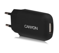 Canyon CNE-CHA11B 1A 5V USB Ligzdas Universāls Tīkla Lādētājs Melns (EU Blister)
