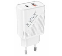 Savio Lādētājs Savio Wall USB charger Quick Charge Power Delivery 3.0 18W