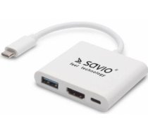 Savio Adapteris Savio USB Type-C - HDMI