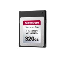 TRANSCEND ATMIŅAS KOMPAKTĀ ZIBATMIŅA 320 GB/CFE TS320GCFE860 TRANSCEND