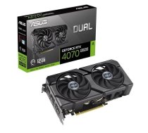 Asus Grafiskā karte|ASUS|NVIDIA GeForce RTX 4070 Ti SUPER|12 GB|GDDR6X|192 bitu|PCIE 4.0 16x|Dual Slot Fansink|1xHDMI|3xDisplayPort|DUAL-RTX4070S-12G-EVO