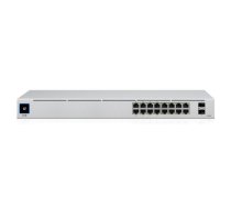 UBIQUITI Switch|UBIQUITI|USW-16-POE|Type L2|Desktop/pedestal|Rack|16x10Base-T / 100Base-TX / 1000Base-T|2xSFP|PoE ports 16|PoE+ ports 8|18 Watts|USW-16-POE