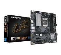 GIGABYTE Pamatplate|GIGABYTE|Intel B760 Express|LGA1700|Micro-ATX|Atmiņas DDR5|Atmiņas slots 4|2xPCI-Express 3.0 1x|1xPCI-Express 4.0 16x|2xM.2|1x15pin D-sub|1