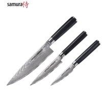 Samura Samura DAMASCUS Universālo Nažu kompl. 3gab. Paring / Utility / Chef's no AUS 10 Damaskas tērauda 61 HRC (67 slāņu) (SD-0220)