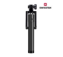Swissten Swissten Wired Selfie Stick ar iebūvētu pogu statīvā