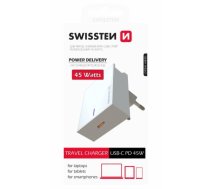 Swissten Swissten Slim Premium 45W Tīkla Lādētājs USB-C PD 3.0