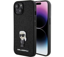 Karl Lagerfeld Karl Lagerfeld Fixed Glitter Ikonik Logo Metal Pin Back Case Aizsargapvalks Priekš Apple iPhone 15