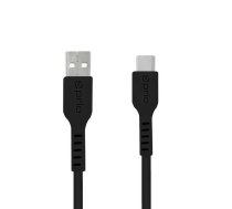 Prio prio ātrgaitas uzlādes un sinhronizācijas USB C uz USB A kabelis 3A 0,6 m melns