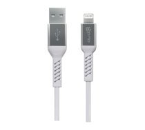 Prio prio uzlādes un sinhronizācijas kabelis no USB A uz Lightning MFi sertificēts 1,2 m balts