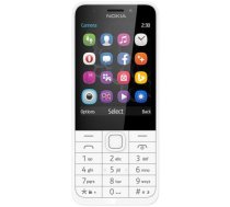 Nokia 230 Silver, 2,8", TFT, 240 x 320 pikseļu, 16 MB, Dual SIM, Mini SIM, Bluetooth, 3.0, USB versija microUSB 1.1, Iebūvēta kamera, Galvenā kamera 2 MP, Papildu kamera 2 MP, 1200 mAh