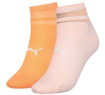 Puma Short Sock Structure women's socks 2 pairs peach, orange 907621 01