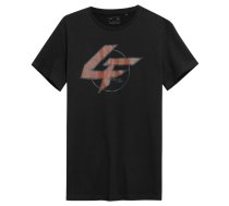 Men's T-shirt 4F deep black H4Z21 TSM022 20S