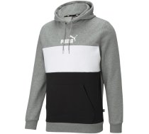 Puma ESS+ Colorblock Hoodie FL men's sweatshirt, gray 587917 03