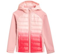 4F softshell jacket for girls, light pink HJZ21 JSFD002 56S