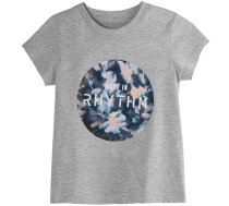 T-shirt for girls 4F cool light gray melange HJL22 JTSD006 27M