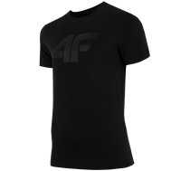 Men's T-shirt 4F deep black H4L22 TSM353 20S