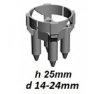 ND25 Horizontālā stiegrojuma ierobežotāji cietai pamatnei (ar spicām kājām) h25mm  d14-24mm, Cena par 1 gab.