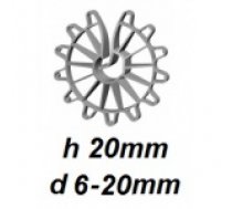 ZV20/6-20 Vertikālā stiegrojuma ierobežotājs  h 20mm, d 6-20mm, Cena par 1 gab.