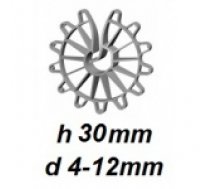 ZV30/4-12 Vertikālā stiegrojuma ierobežotājs  h 30mm, d 4-12mm, Cena par 1 gab.