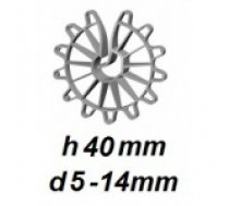 ZV40/5-14 Vertikālā stiegrojuma ierobežotājs  h 40mm, d 5-14mm, Cena par 1 gab.