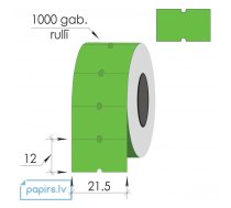 Marķēšanas uzlīmes 21.5X12mm, zaļas, 1000uzl.