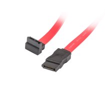 Lanberg SATA DATA III (6GB/S) F/F CABLE 50CM ANGLED DOWN/STRAIGHT RED LANBERG (CA-SASA-12CU-0050-R)