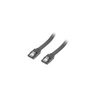 Lanberg SATA DATA III (6GB/S) F/F CABLE 50CM METAL CLIPS BLACK LANBERG (CA-SASA-14CU-0050-BK)