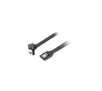 Lanberg SATA DATA III (6GB/S) F/F CABLE 30CM ANGLED METAL CLIPS BLACK LANBERG (CA-SASA-13CU-0030-BK)