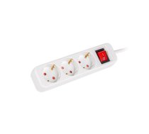 Lanberg POWER STRIP LANBERG 1.5M 3X SCHUKO OUTLETS WITH CIRCUIT BREAKER QUALITY-GRADE COPPER CABLE WHITE (PS1-03F-0150-W)