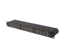 Lanberg PATCH PANEL 48 PORT 1U 19" CAT.5E FTP SHIELDED BLACK LANBERG (PPS5-1048-B)