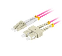 Lanberg FIBER OPTIC PATCHCORD MM LC/UPC-SC/UPC DUPLEX 3M LSZH OM4 50/125 3.0MM VIOLET LANBERG (FO-LUSU-MD41-0030-VT)