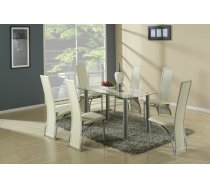 Galdi TALON table color: transparent top with beige strip