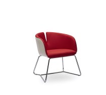 Mīkstās mēbeles PIVOT leisure chair, color: white / red