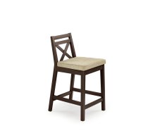 Krēsls BORYS LOW bar stool, color: dark walnut / VILA 2