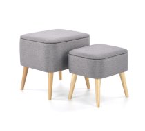 Mīkstās mēbeles PULA set of two stools, color: grey