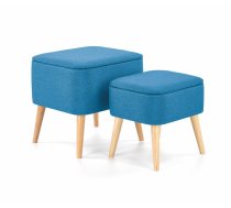 Mīkstās mēbeles PULA set of two stools, color: blue