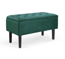 Mīkstās mēbeles CLEO bench with storage, color: dark green