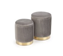 Mīkstās mēbeles MONTY set of two stools: color: grey