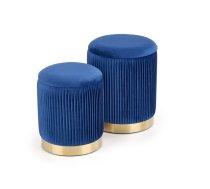 Mīkstās mēbeles MONTY set of two stools: color: dark blue