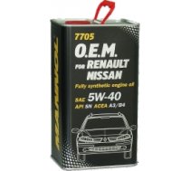 Sintētiskā eļļa Mannol O.E.M. NISSAN, RENAULT SAE 5W-40, 1L