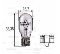 Pagriezienu/gabarīt spuldze - BOSCH W16W, 12V (15.7x38mm)