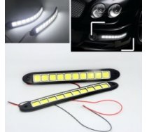 LED DRL dienas gaitas lukturi, (balta gaisma), L=17cm, 12V