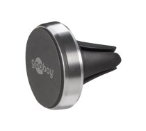 Goobay Magnetic mount Metal Slim Design for smartphones (35mm) 38685  Black/Silver Magnetic holder is suitable for almost every smartphone; Quick-Snap assembly technology for quick and easy use; Smart and almost invisible fastening option on the car's ven