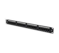 Digitus Patch Panel DN-91624U Black 48.2 x 4.4 x 10.9 cm Category: CAT 6; Ports: 24 x RJ45; Retention strength: 7.7 kg; Insertion force: 30N max (DN-91624U)