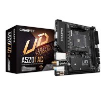GIGABYTE | A520I AC | AMD processor family | AM4 processor socket | DDR4 DIMM | 2 memory slots | 4 SATA connectors | AMD A chipset | Mini ITX (A520I AC)